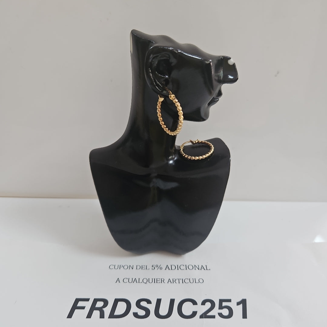 ARRACADAS PAR ORO 14 K 1.8 GRMS (SEMINUEVO)