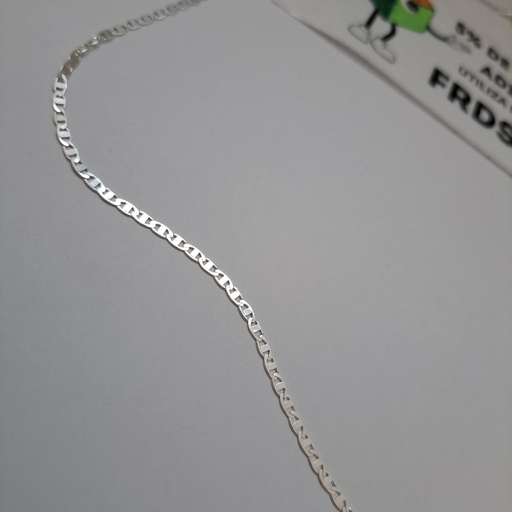CADENA TEJIDO ESPEJO PLATA .925 55 CM 4 GR (NUEVO)