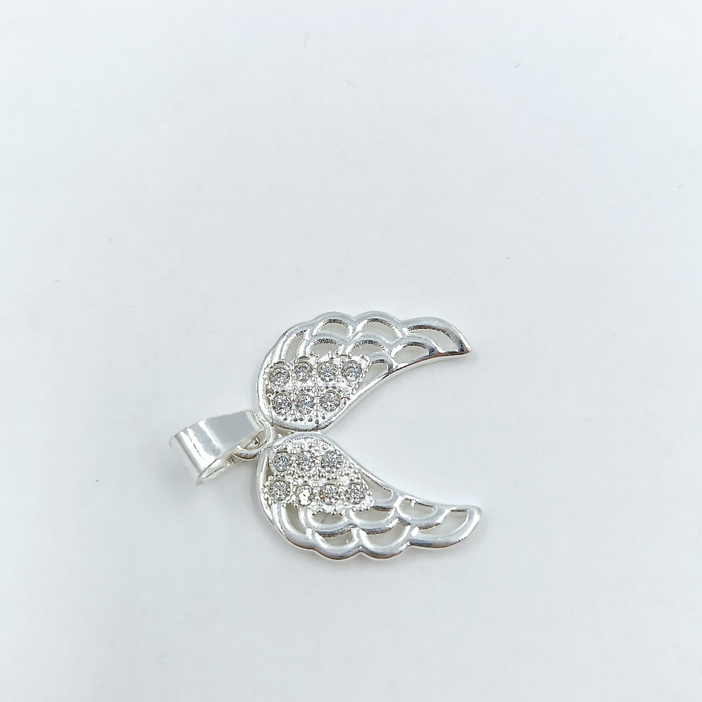 DIJE ALAS C/CIRCONIAS PLATA .925 2.4 GR (NUEVO)