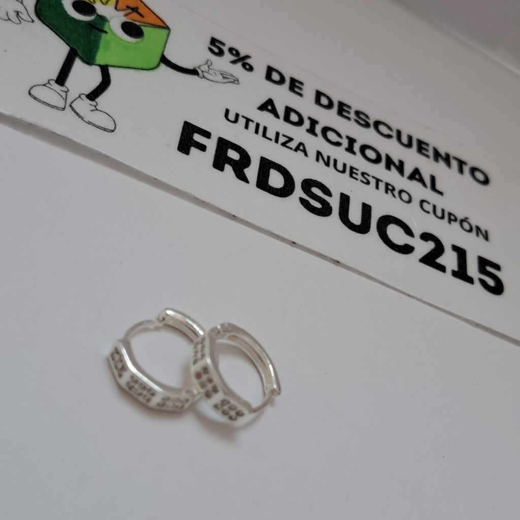 ARRACADAS C/CIRCONIAS PLATA .925 2.5 GR (NUEVO)
