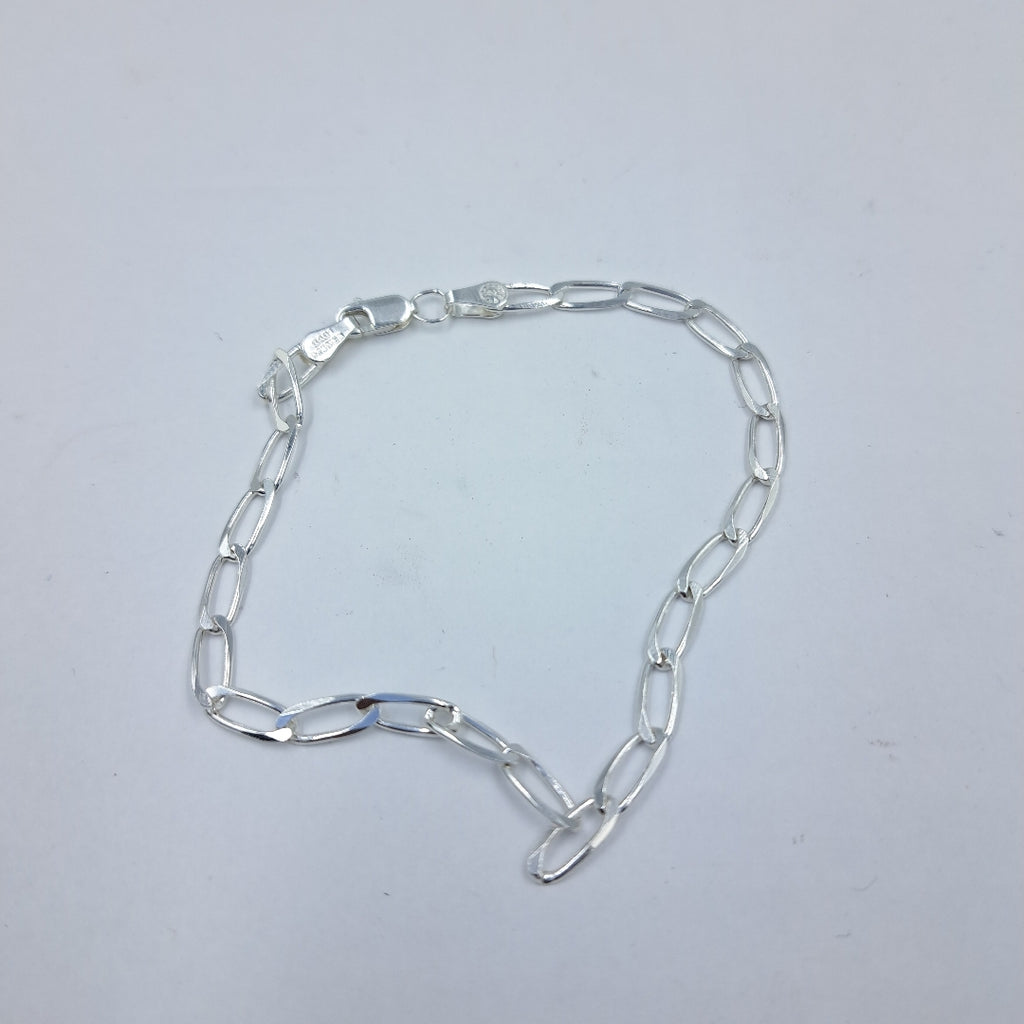 PULSERA TEJIDO ESLABONES PLATA .925 21 CM 4 GR (NUEVO)