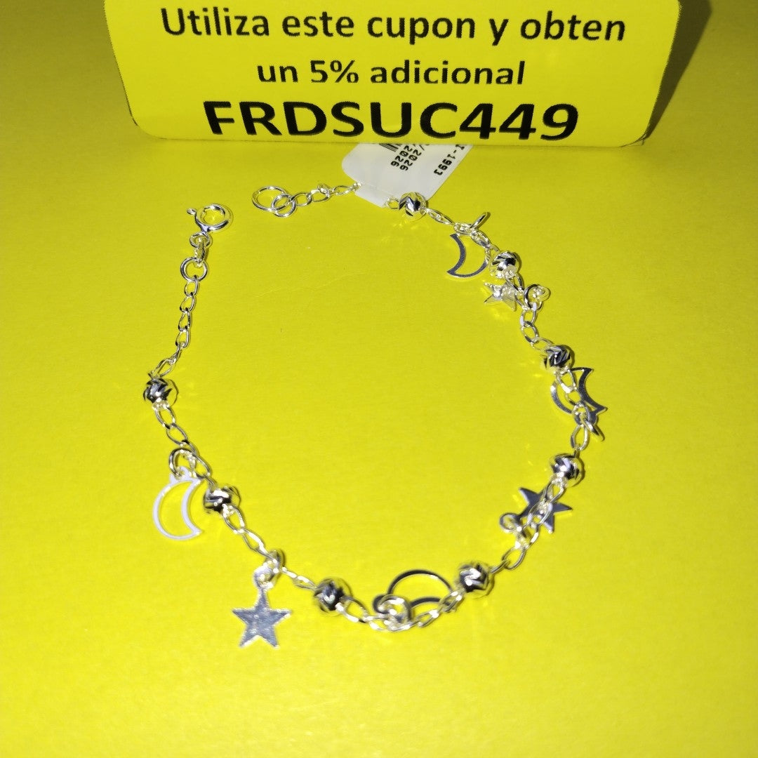 PULSERA TEJIDO TEJIDO ESPECIAL PLATA .925 18 CM 3.1 GR (NUEVO)