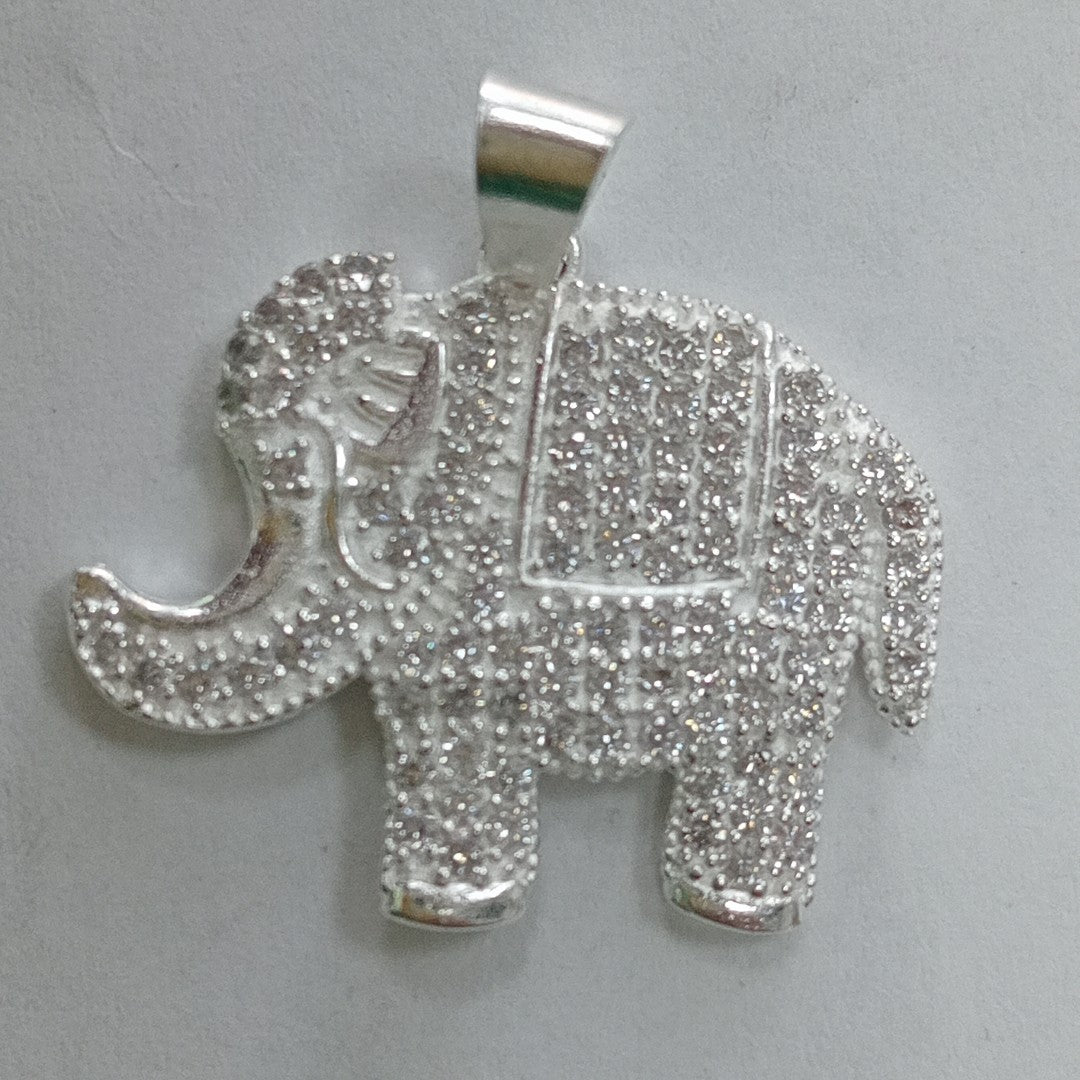 DIJE ELEFANTE C/CIRCONIAS PLATA .925 5.3 GR (NUEVO)