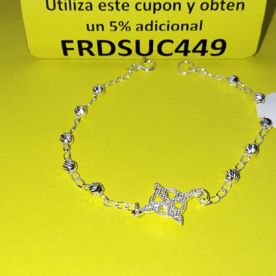 PULSERA TEJIDO ESPECIAL PLATA .925 18 CM 2.9 GR (NUEVO)