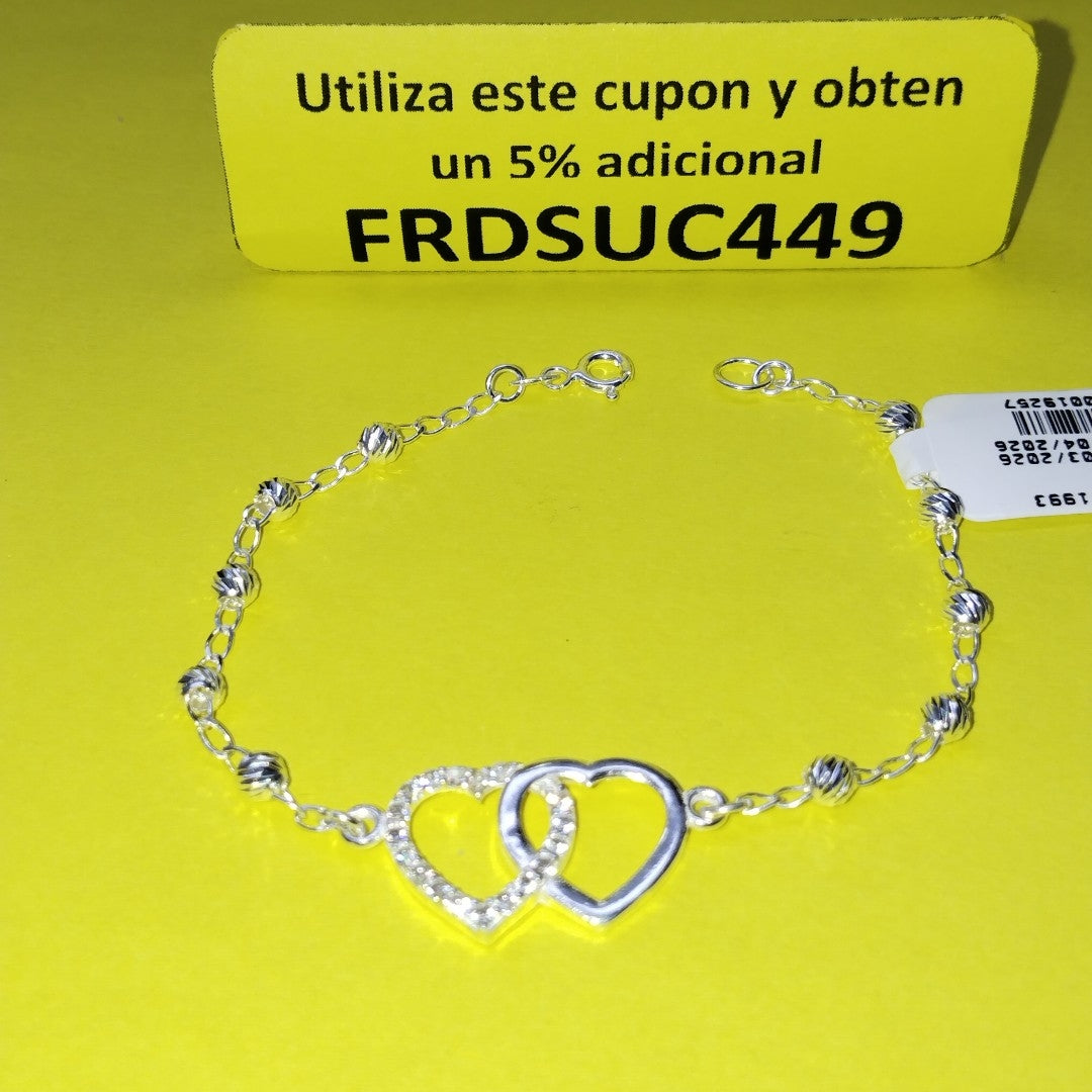 PULSERA TEJIDO TEJIDO ESPECIAL PLATA .925 18 CM 4 GR (NUEVO)