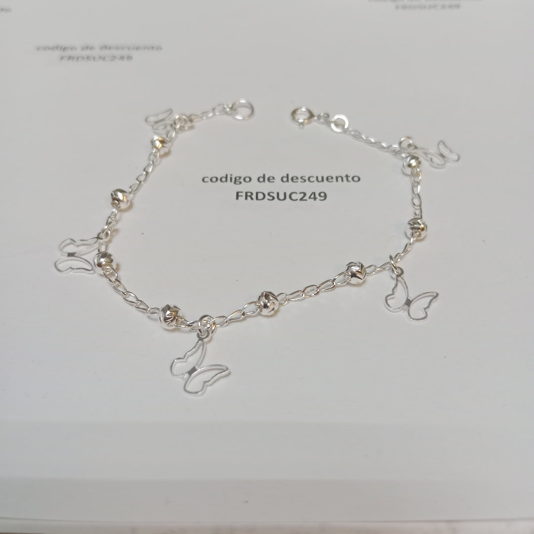 PULSERA TEJIDO ESPECIAL PLATA .925 18 CM 2.8 GR (NUEVO)