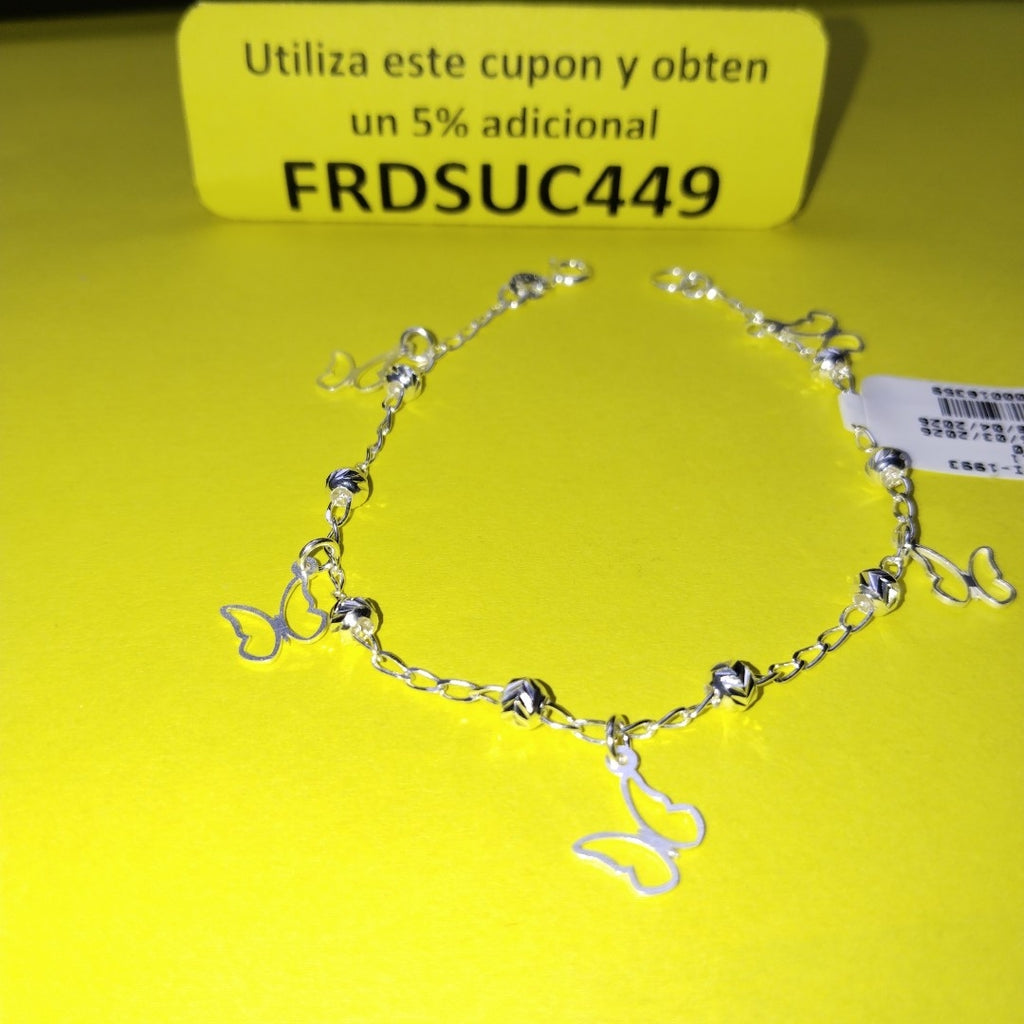 PULSERA TEJIDO ESPECIAL PLATA .925 18 CM 2.8 GR (NUEVO)