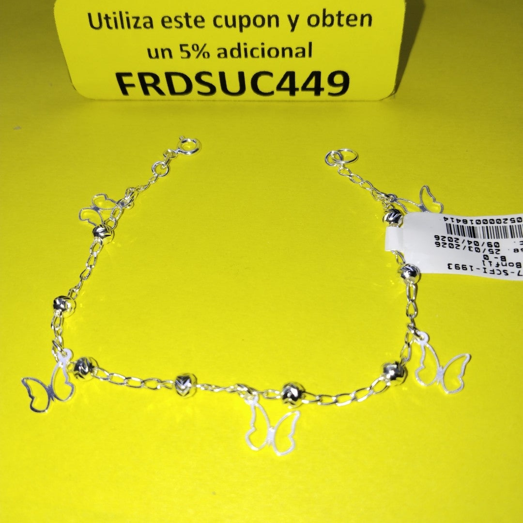 PULSERA TEJIDO ESPECIAL PLATA .925 18 CM 2.9 GR (NUEVO)