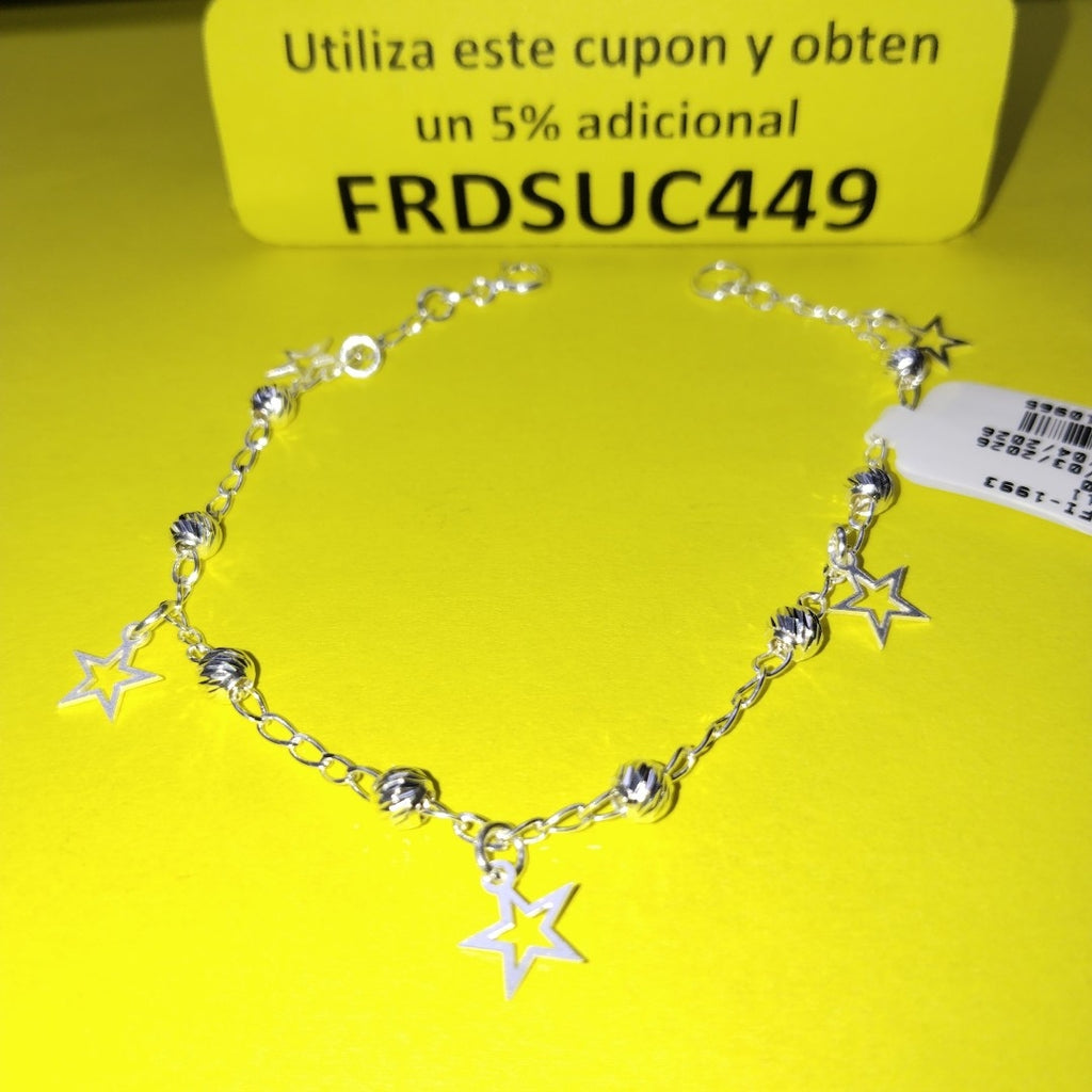 PULSERA TEJIDO ESPECIAL PLATA .925 18 CM 2.7 GR (NUEVO)