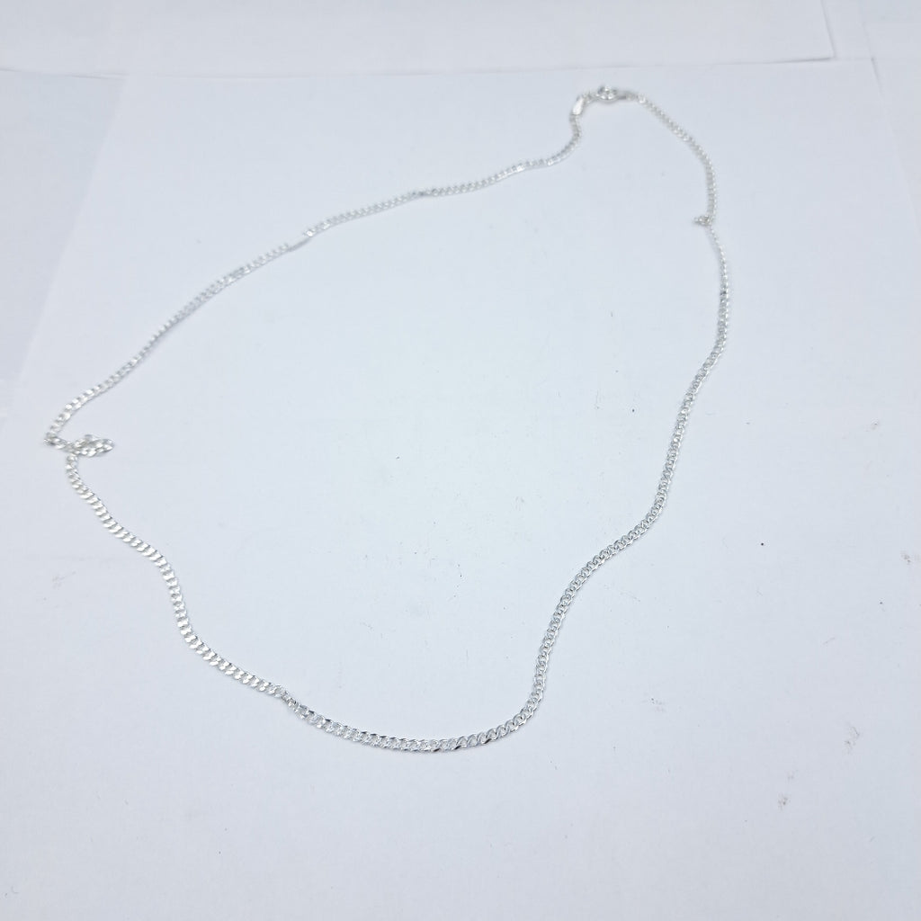 CADENA TEJIDO BARBADO PLATA .925 55 CM 5.4 GR (NUEVO)