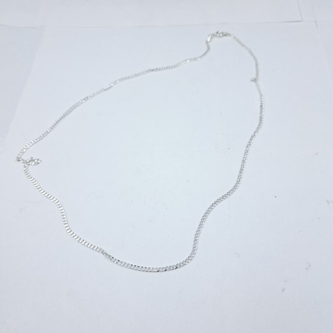 CADENA TEJIDO BARBADO PLATA .925 55 CM 5.4 GR (NUEVO)