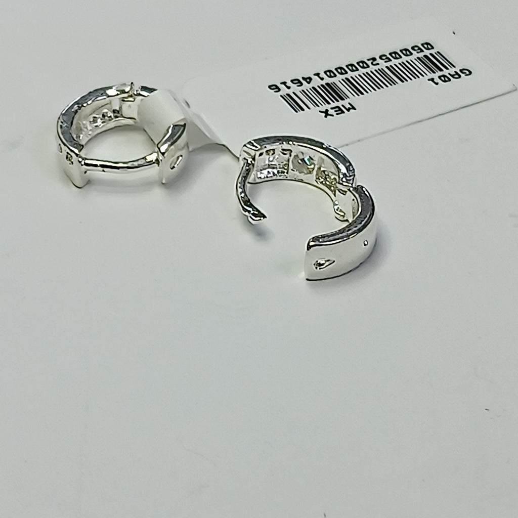 ARRACADAS C/CIRCONIAS PLATA .925 2.5 GR (NUEVO)