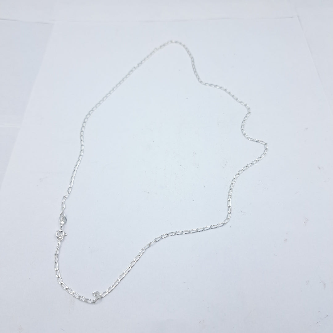 CADENA TEJIDO ESLABONES PLATA .925 55 CM 2.9 GR (NUEVO)