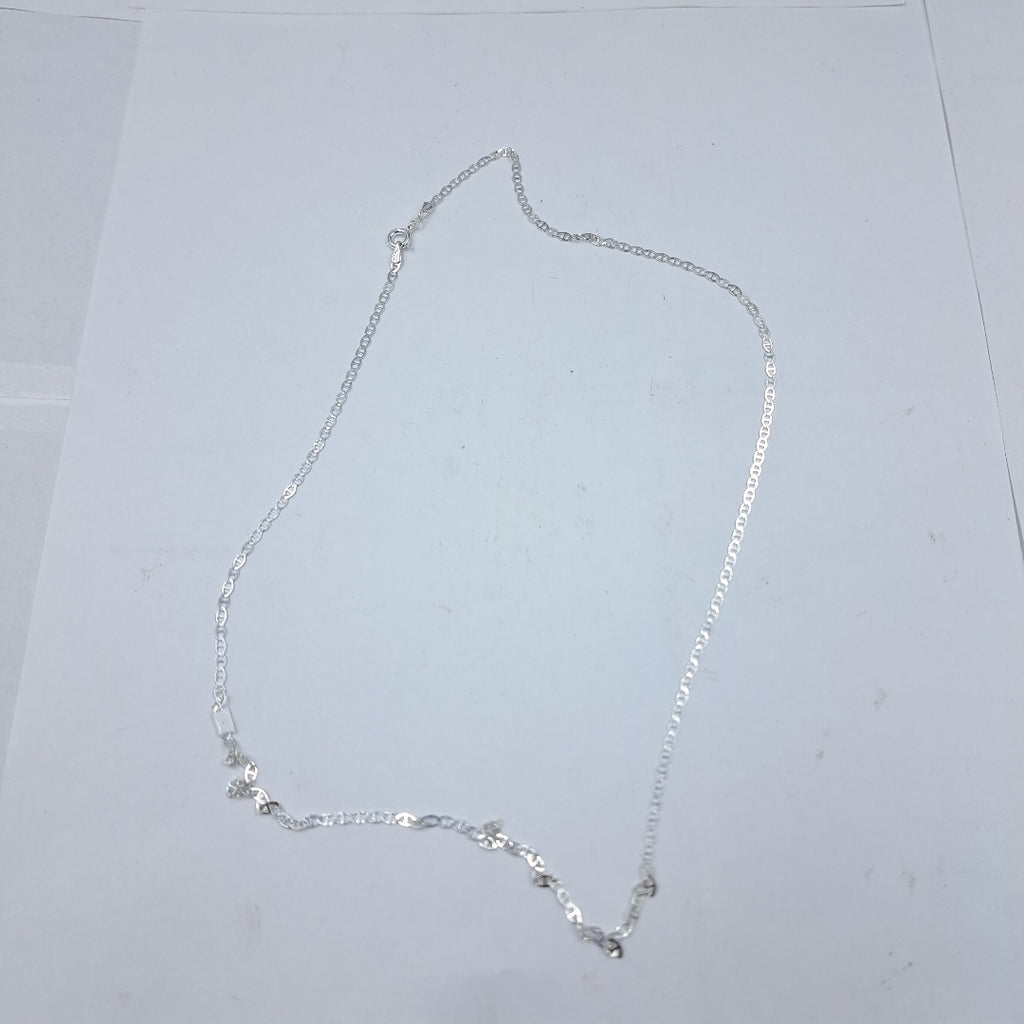 CADENA TEJIDO GUCHI PLATA .925 55 CM 3.3 GR (NUEVO)