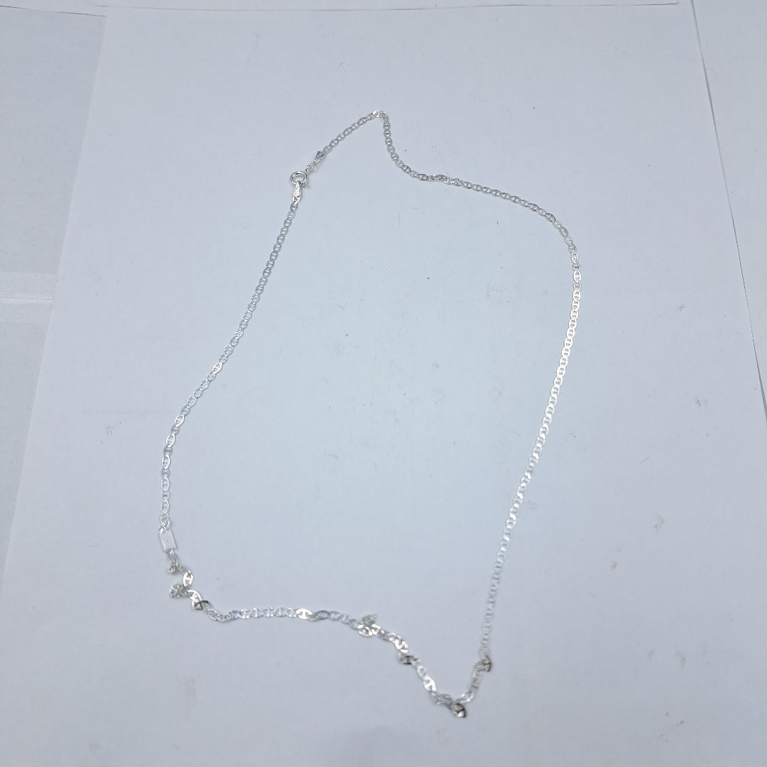 CADENA TEJIDO GUCHI PLATA .925 55 CM 3.3 GR (NUEVO)