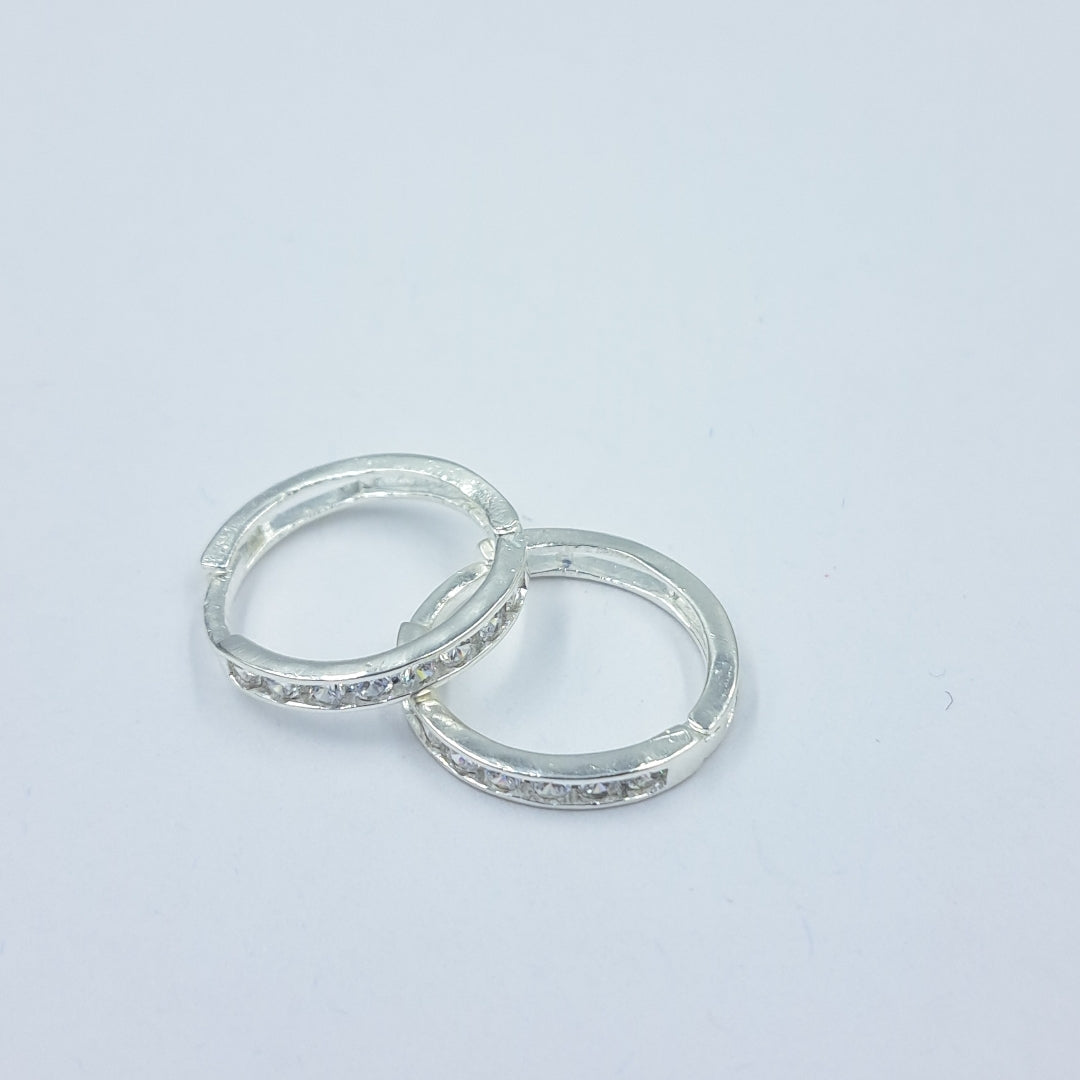 ARRACADAS C/CIRCONIAS PLATA .925 2.1 GR (NUEVO)