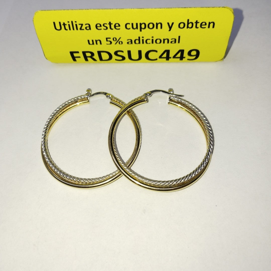 ARRACADAS PAR ORO,ORO BLANCO 14 K 3,90 GRMS (SEMINUEVO)