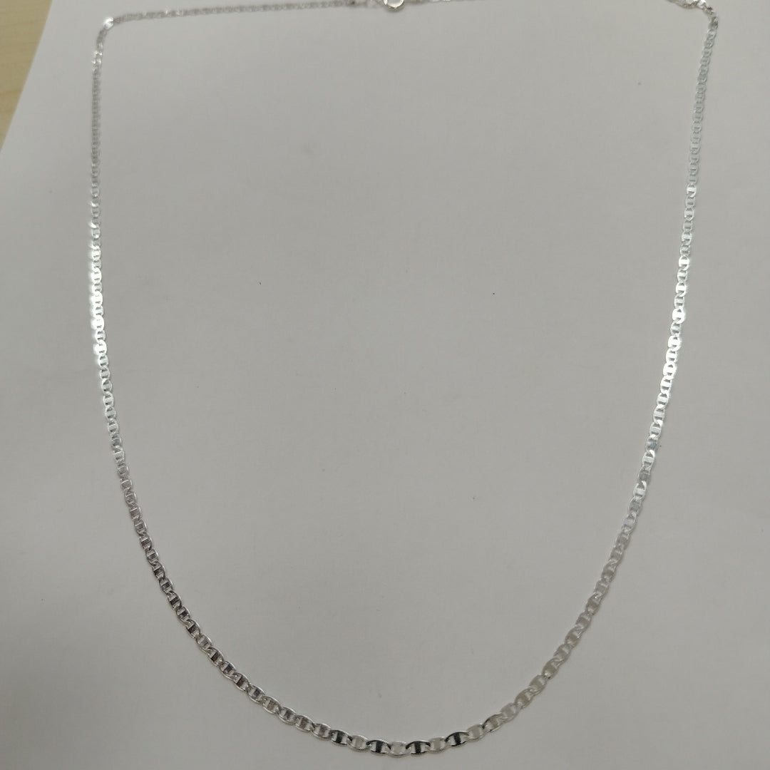 CADENA TEJIDO ESPEJO PLATA .925 60 CM 4.4 GR (NUEVO)