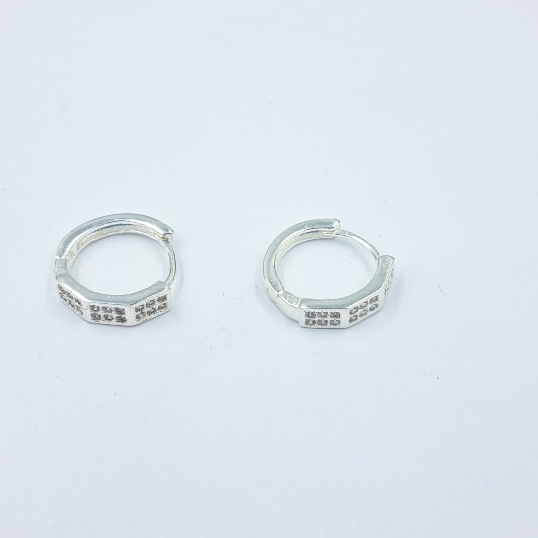 ARRACADAS C/CIRCONIAS PLATA .925 2.6 GR (NUEVO)
