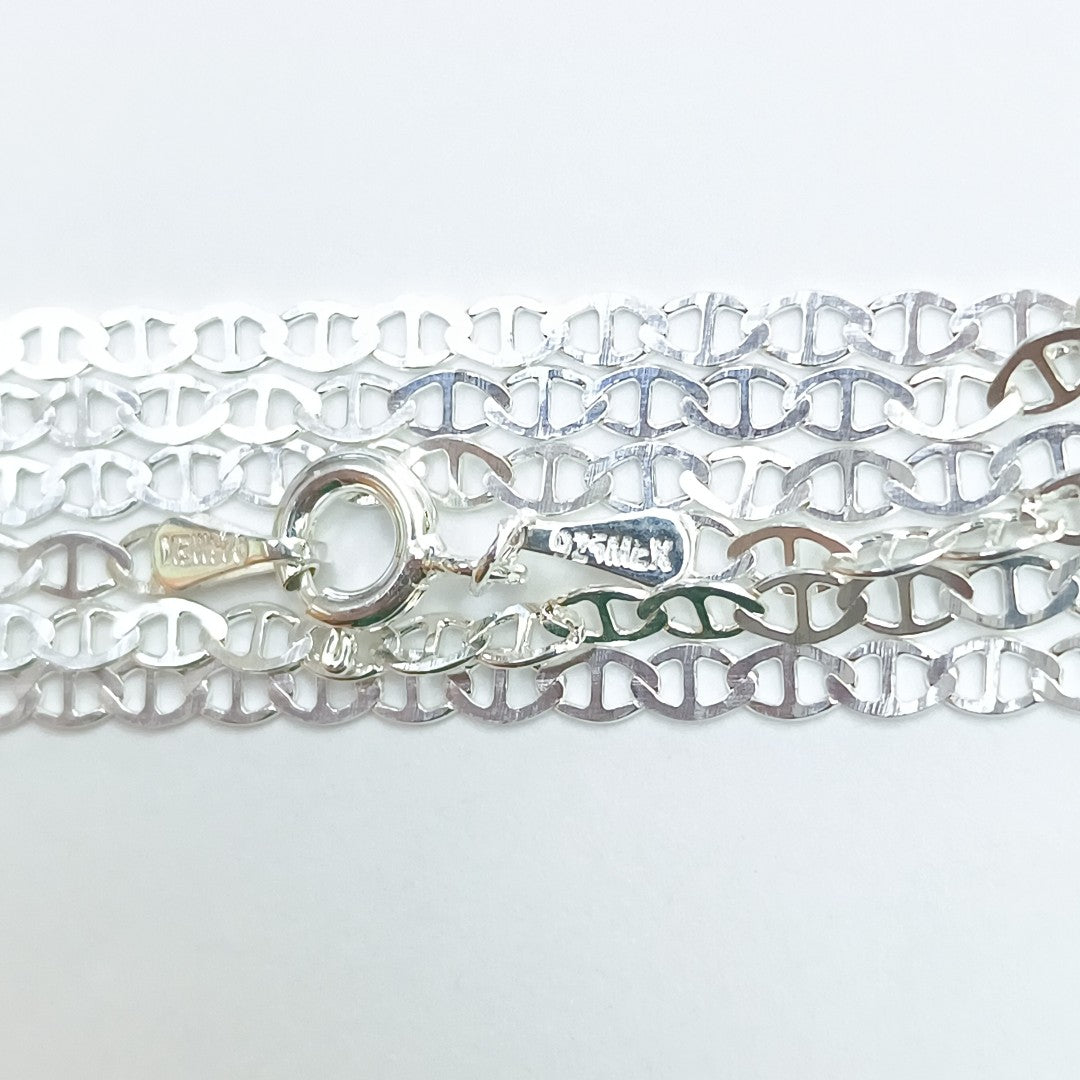 CADENA TEJIDO GUCHI PLATA .925 55 CM 3.3 GR (NUEVO)