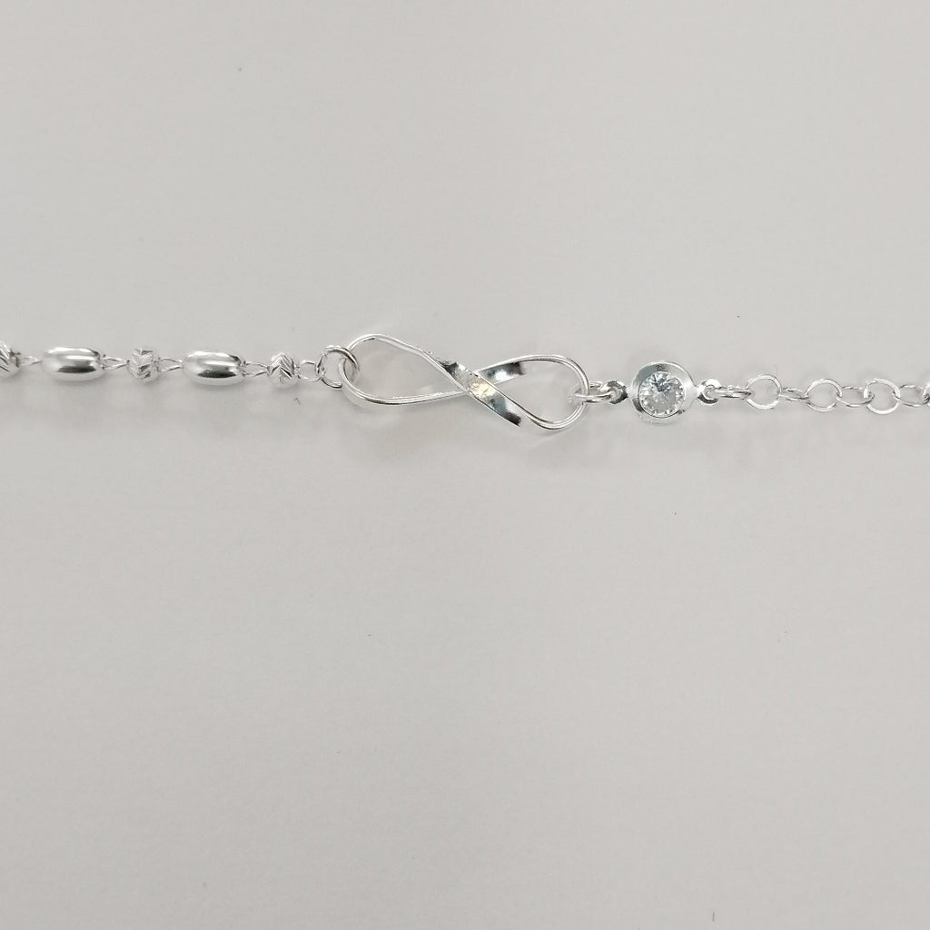 PULSERA TEJIDO ESPECIAL PLATA .925 18 CM 2.6 GR (NUEVO)