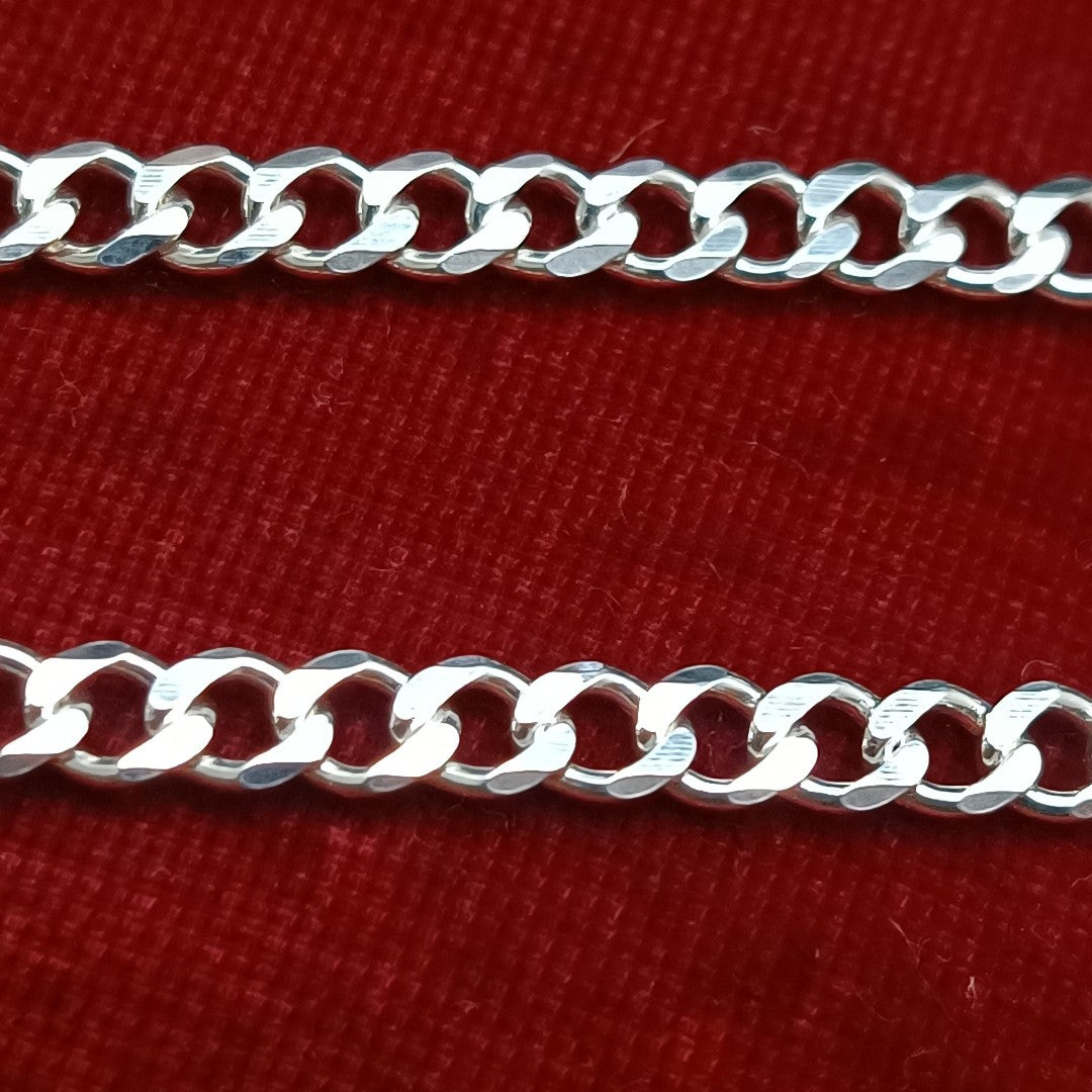CADENA TEJIDO BARBADO PLATA .925 60 CM 13.6 GR (NUEVO)