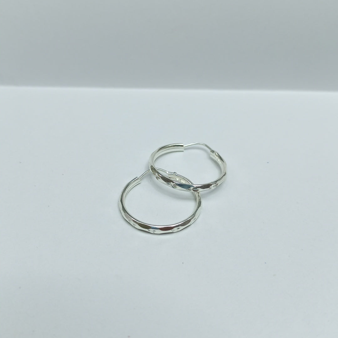 PAR ARRACADAS FACETADA PLATA .925 2.1 GR (NUEVO)