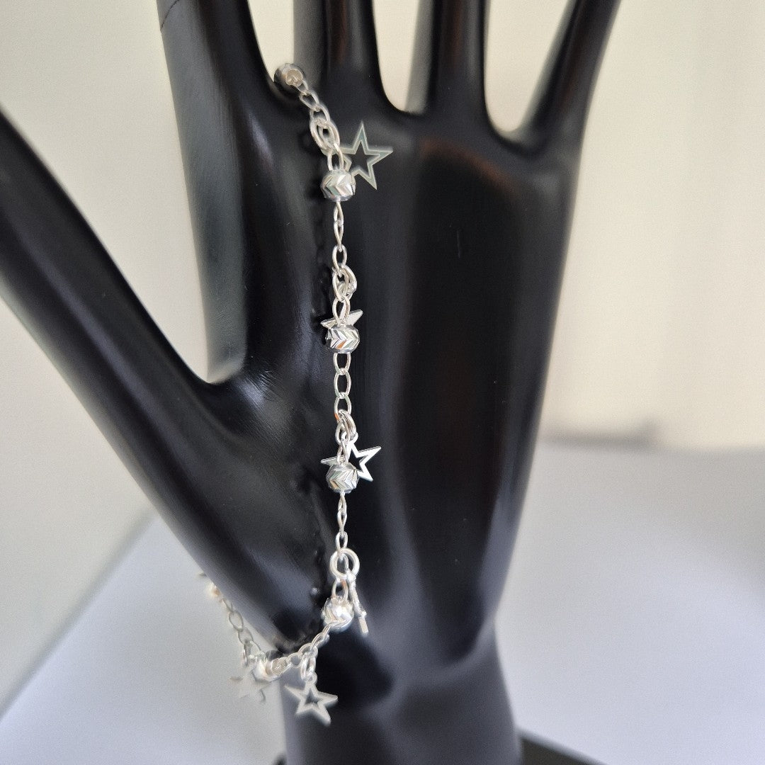 PULSERA TEJIDO ESPECIAL PLATA .925 18 CM 3.1 GR (NUEVO)