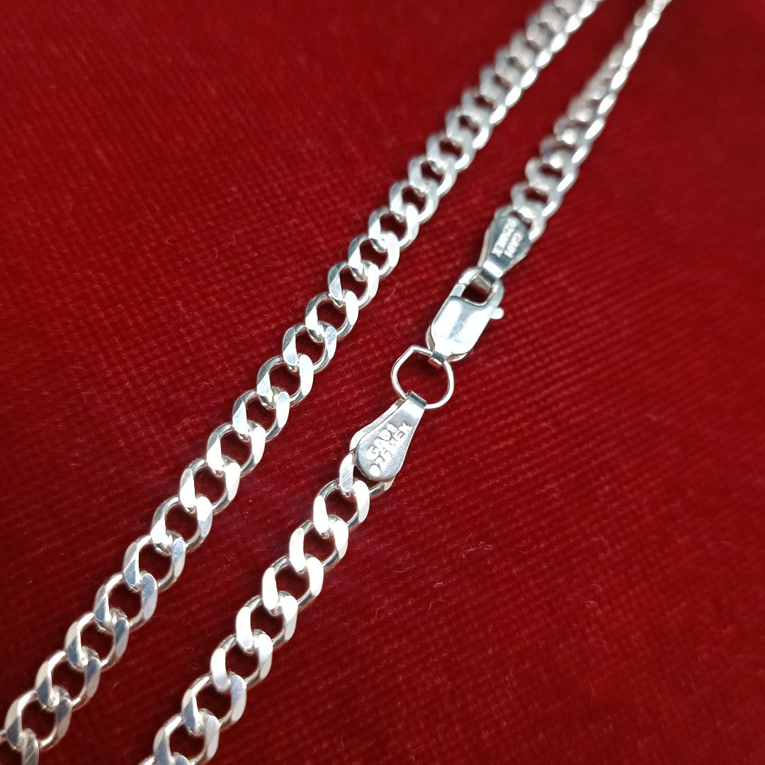 CADENA TEJIDO BARBADO PLATA .925 60 CM 13.7 GR (NUEVO)