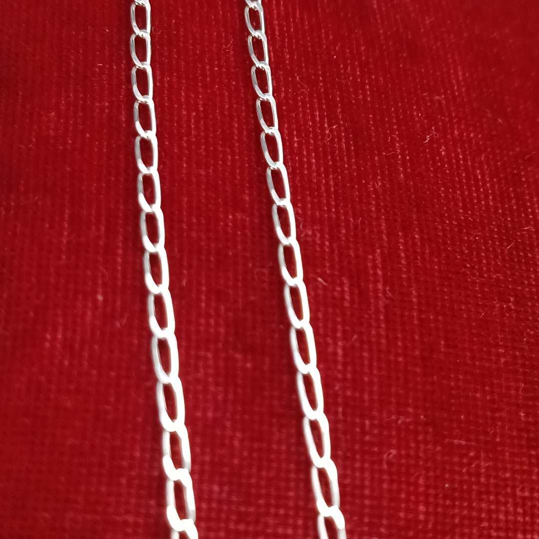 CADENA TEJIDO ESLABONES PLATA .925 55 CM 3 GR (NUEVO)