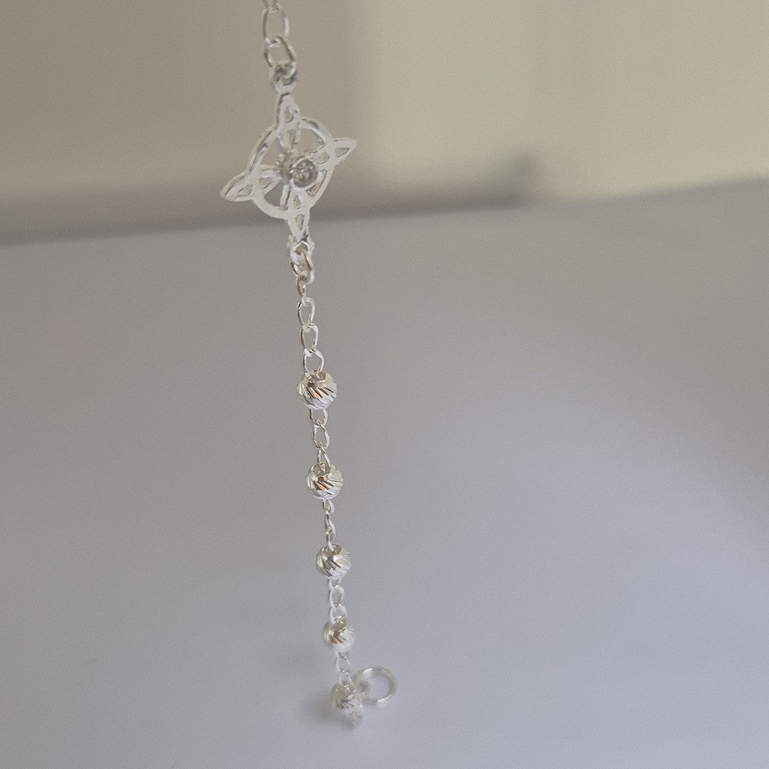 PULSERA TEJIDO ESPECIAL PLATA .925 18 CM 2.9 GR (NUEVO)