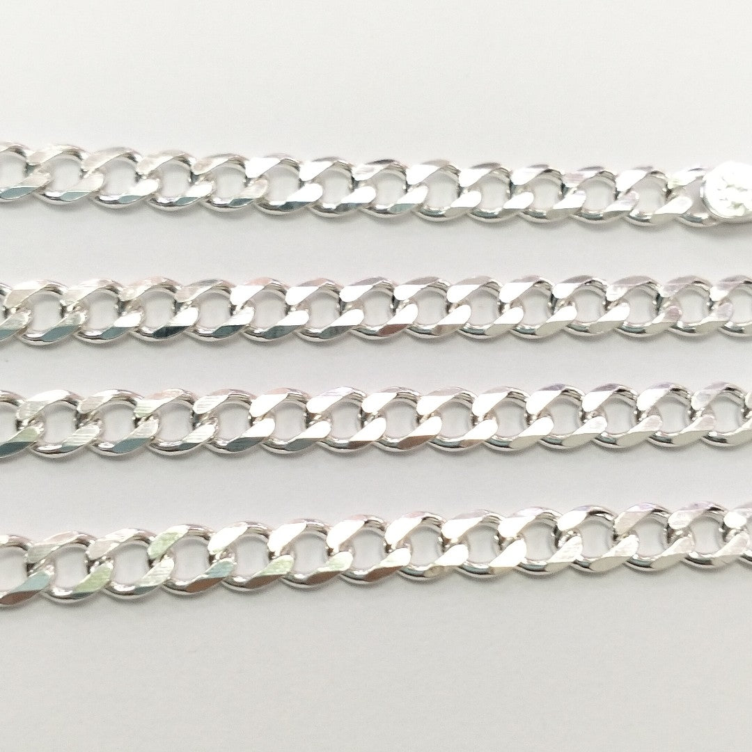 CADENA TEJIDO BARBADO PLATA .925 60 CM 13 GR (NUEVO)