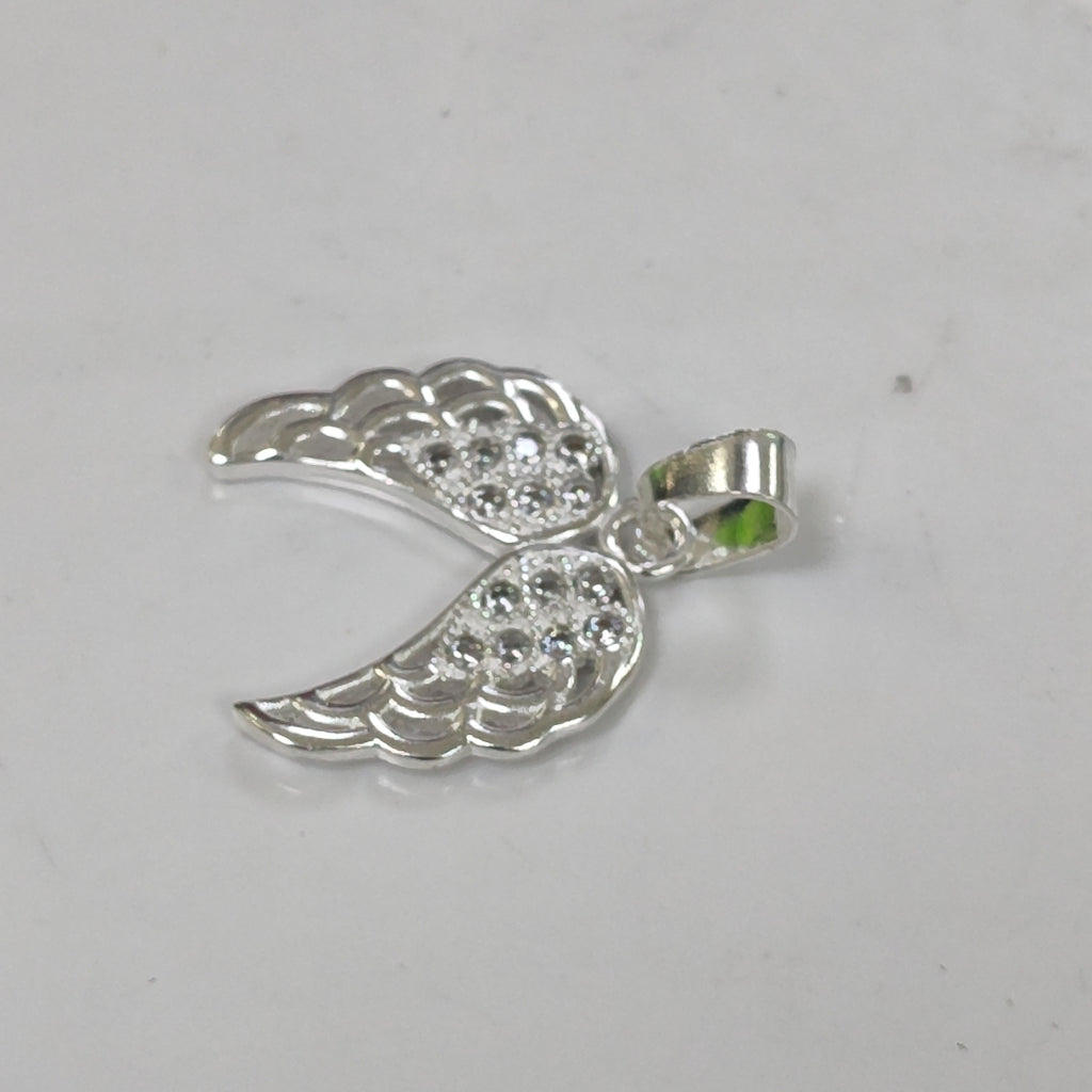 DIJE ALAS C/CIRCONIAS PLATA .925 2.4 GR (NUEVO)