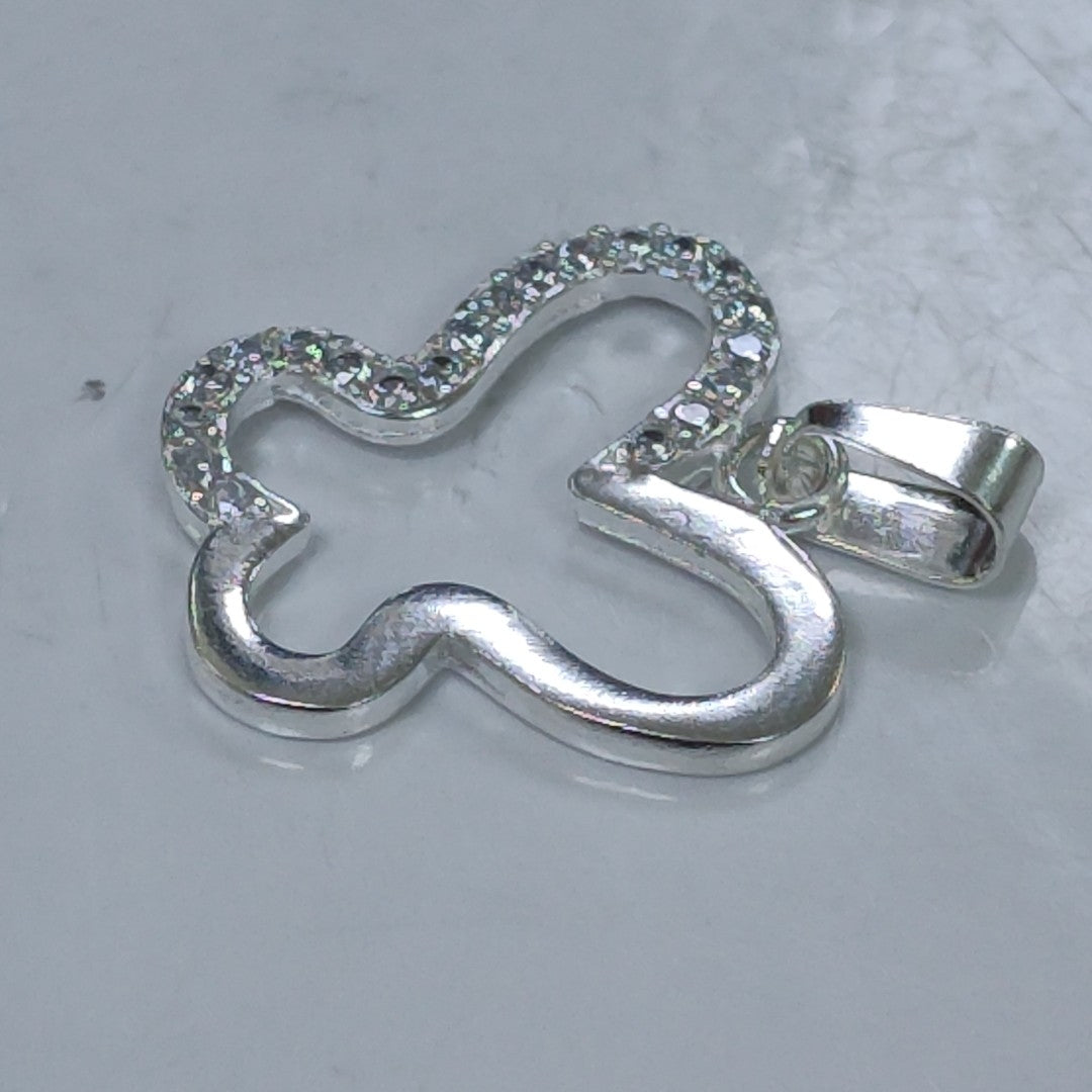DIJE MARIPOSA C/CIRCONIAS PLATA .925 2.2 GR (NUEVO)
