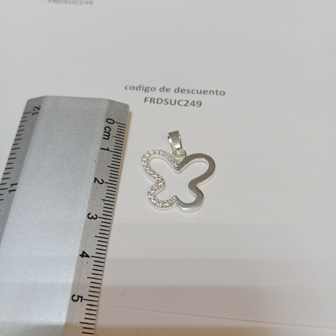 DIJE MARIPOSA C/CIRCONIAS PLATA .925 2.1 GR (NUEVO)