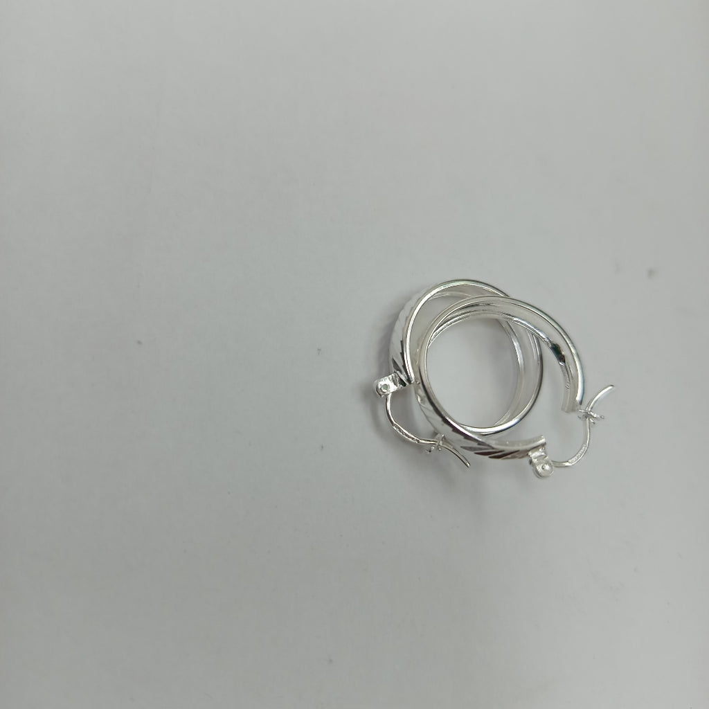 PAR ARRACADAS FACETADAS PLATA .925 2.3 GR (NUEVO)