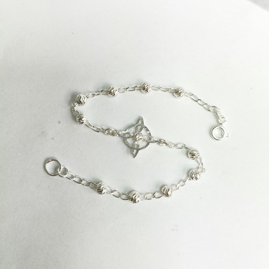 PULSERA TEJIDO ESPECIAL PLATA .925 18 CM 2.8 GR (NUEVO)