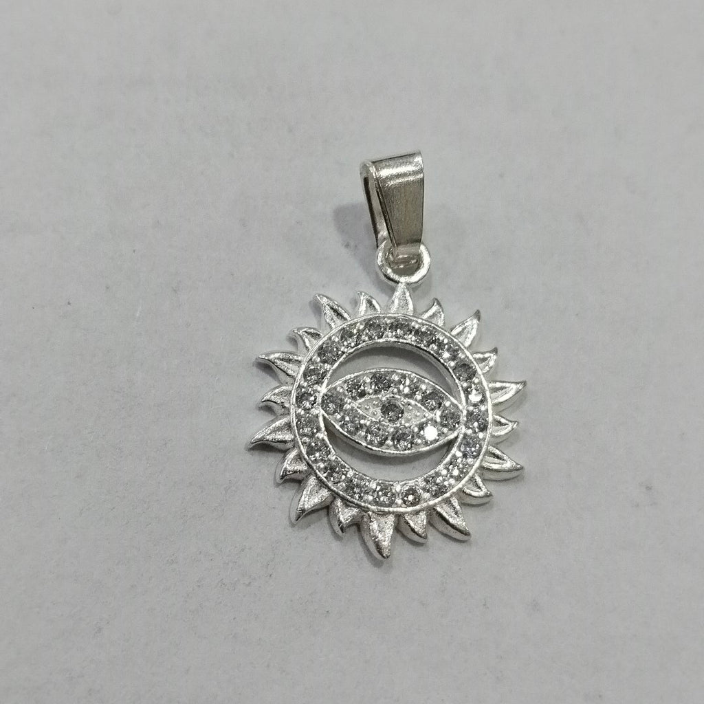 DIJE OJO MAGICO CON CIRCONIAS PLATA .925 2 GR (NUEVO)
