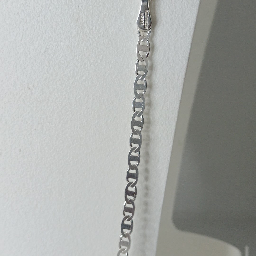 CADENA TEJIDO GUCHI PLATA .925 55 CM 9.1 GR (NUEVO)