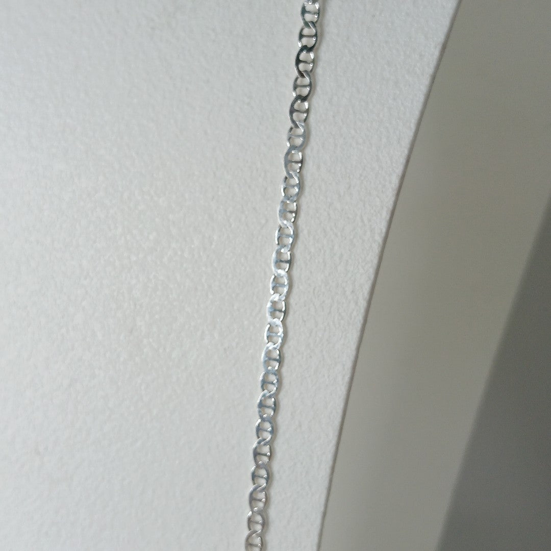 CADENA TEJIDO GUCHI PLATA .925 55 CM 3.5 GR (NUEVO)