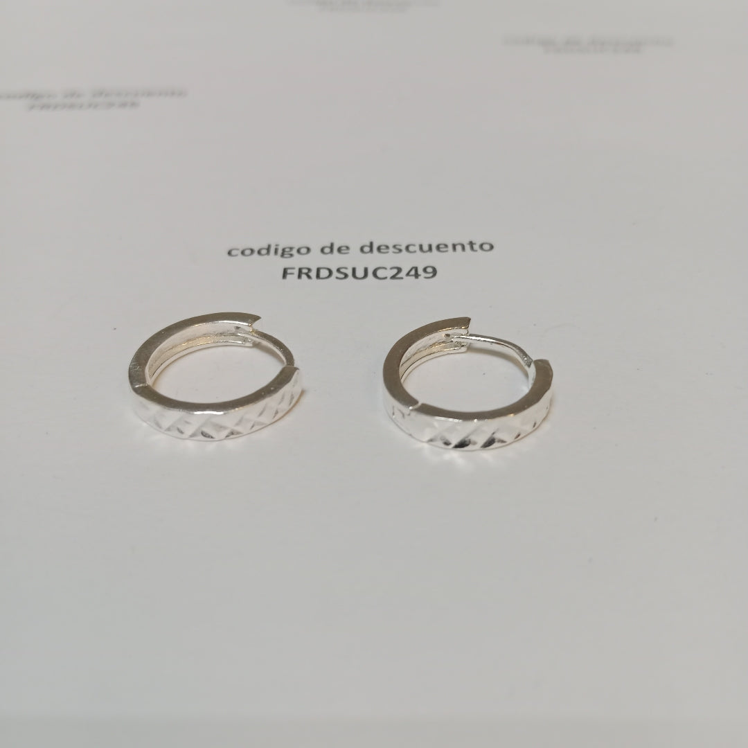 ARRACADAS LABRADAS PLATA .925 3.4 GR (NUEVO)