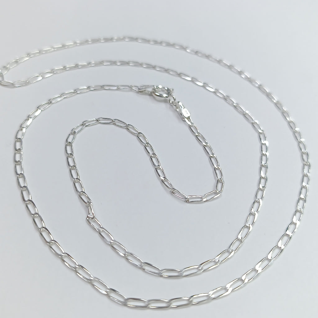 CADENA TEJIDO ESLABONES PLATA .925 60 CM 3 GR (NUEVO)