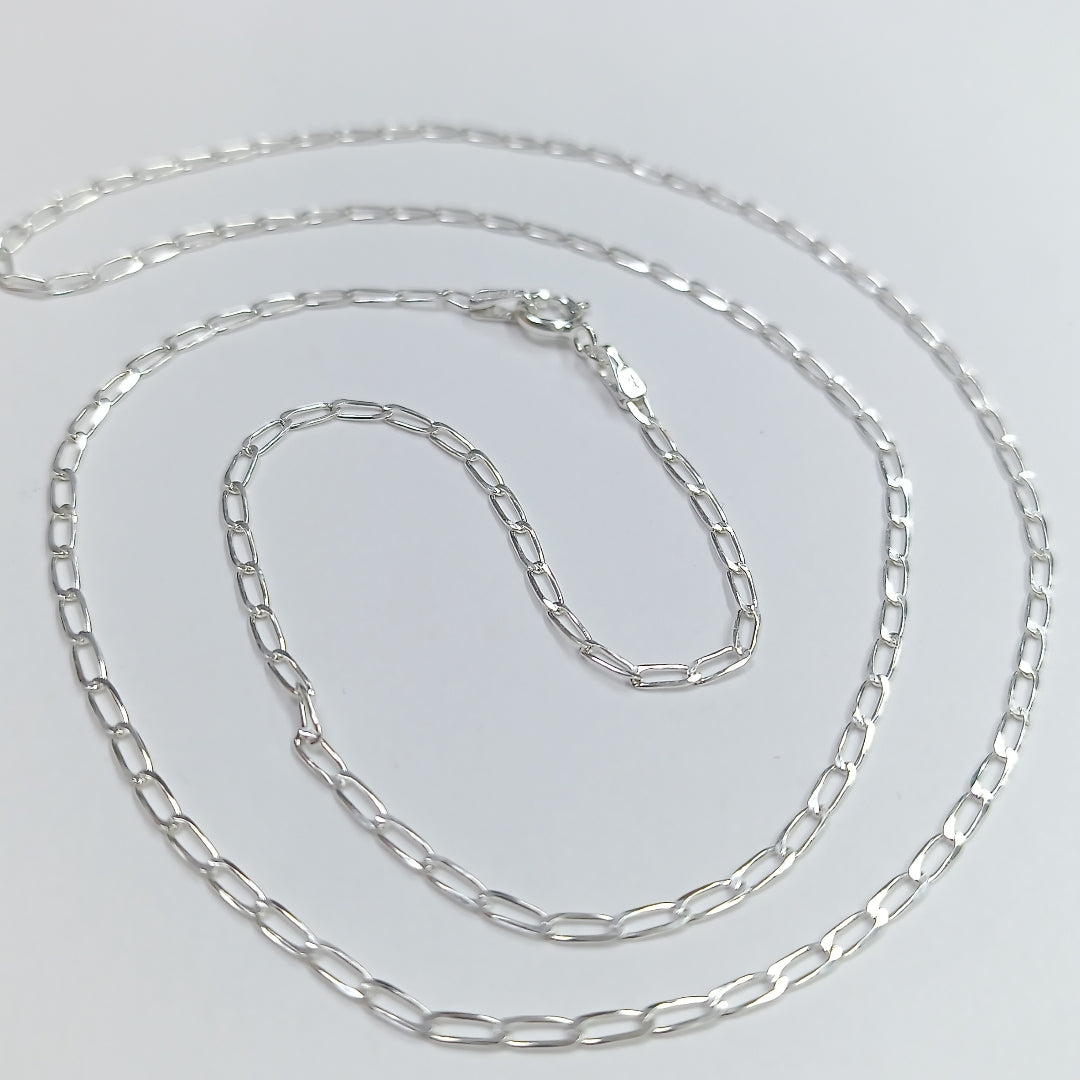 CADENA TEJIDO ESLABONES PLATA .925 60 CM 3 GR (NUEVO)