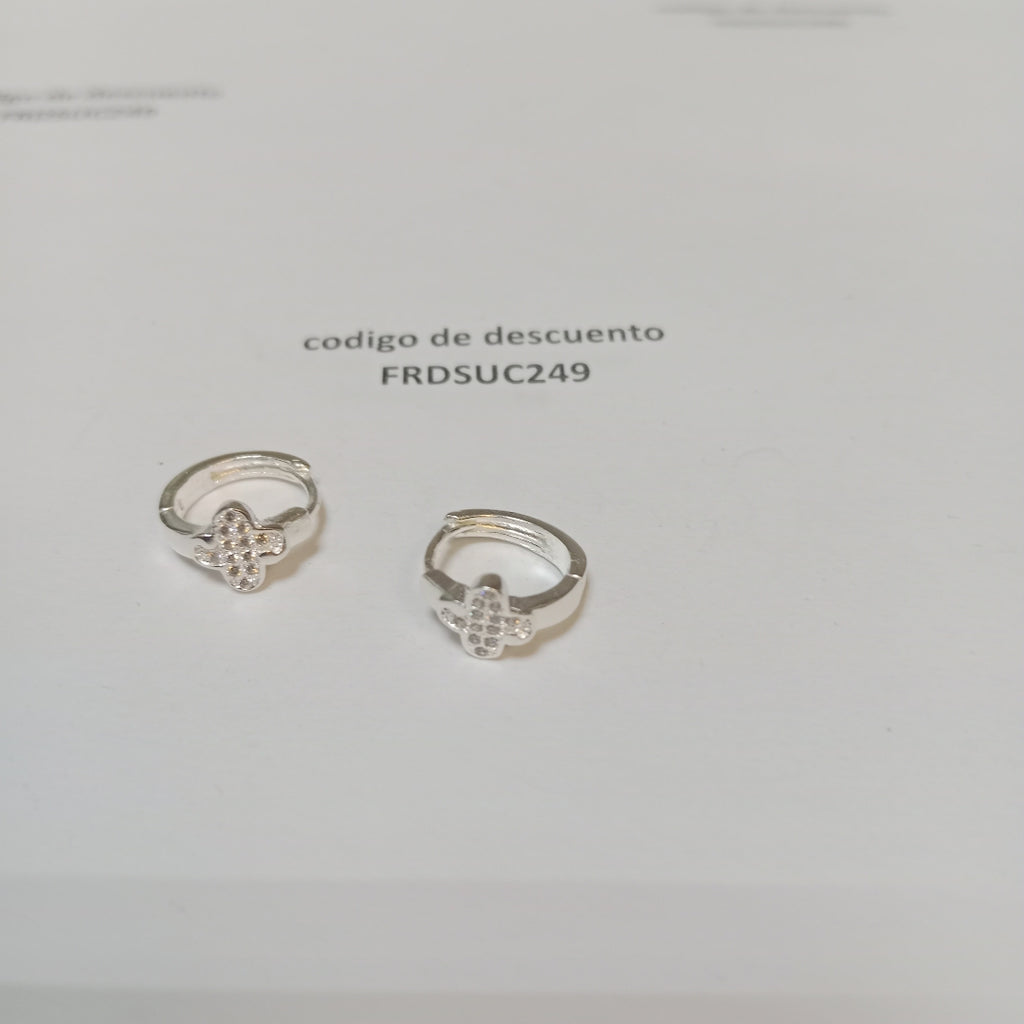 ARRACADAS C/CIRCONIAS PLATA .925 1.9 GR (NUEVO)