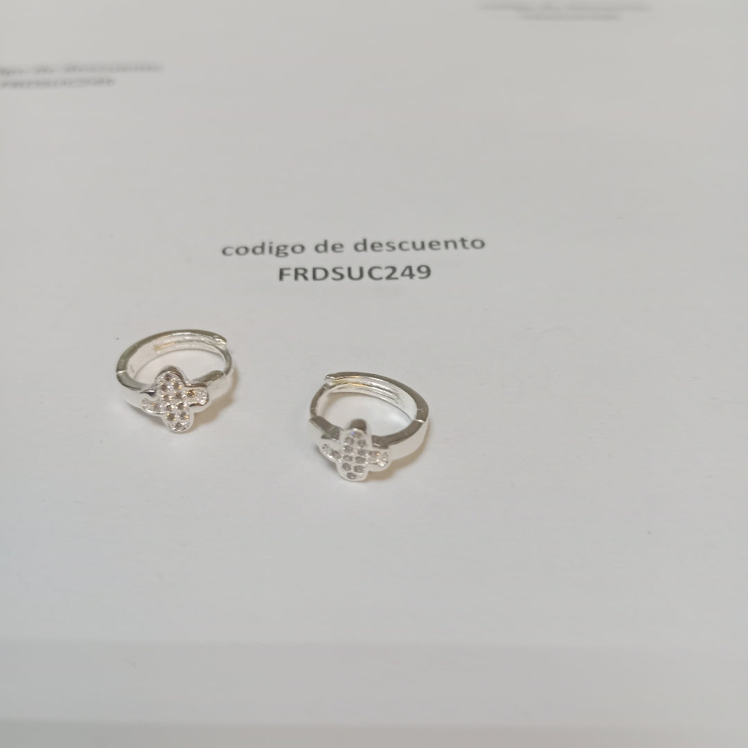 ARRACADAS C/CIRCONIAS PLATA .925 1.9 GR (NUEVO)