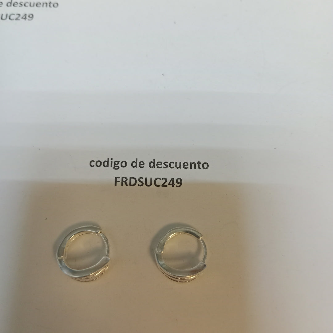 HUGGIES PLATA .925 2.6 GR (NUEVO)
