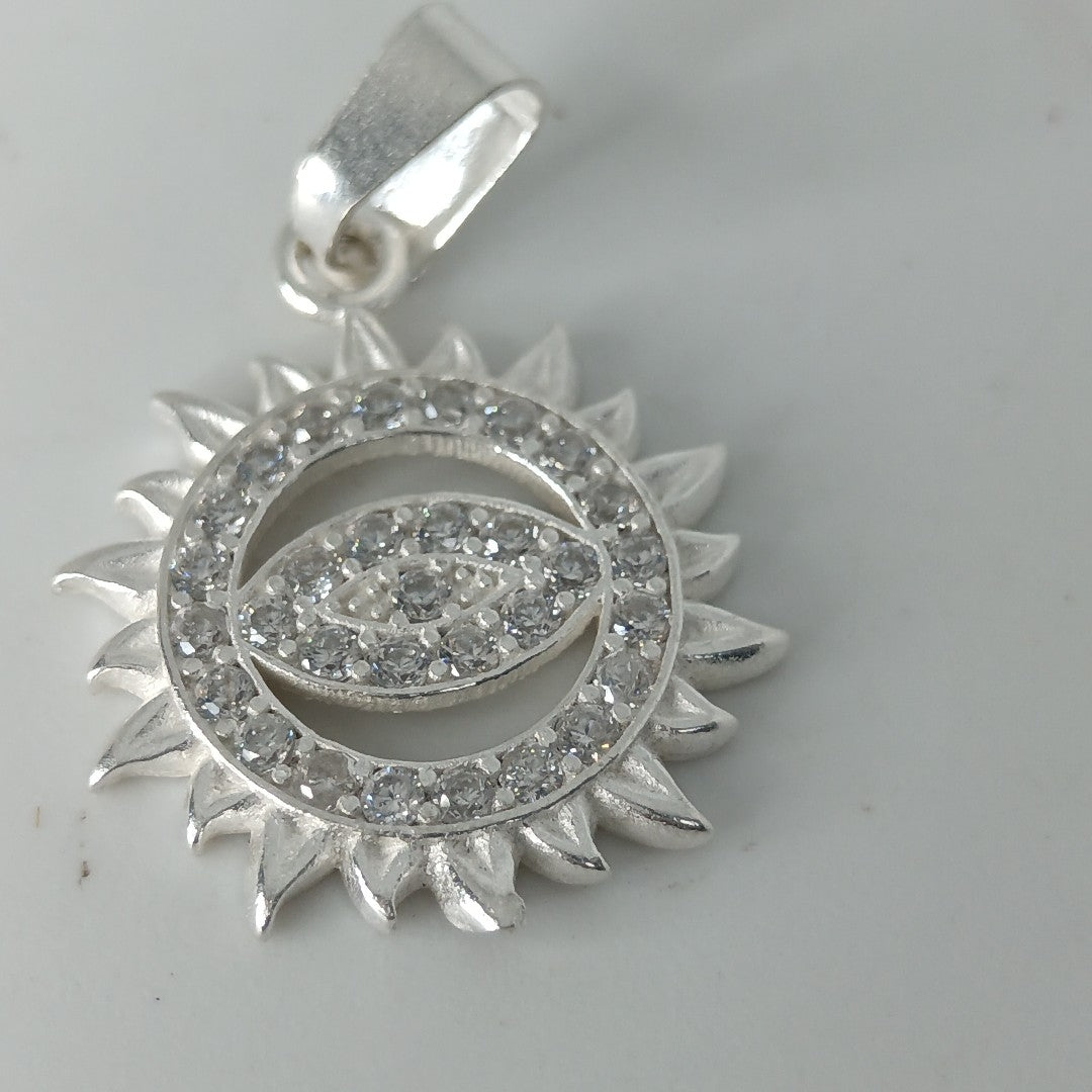 DIJE OJO MAGICO CON CIRCONIAS PLATA .925 2 GR (NUEVO)