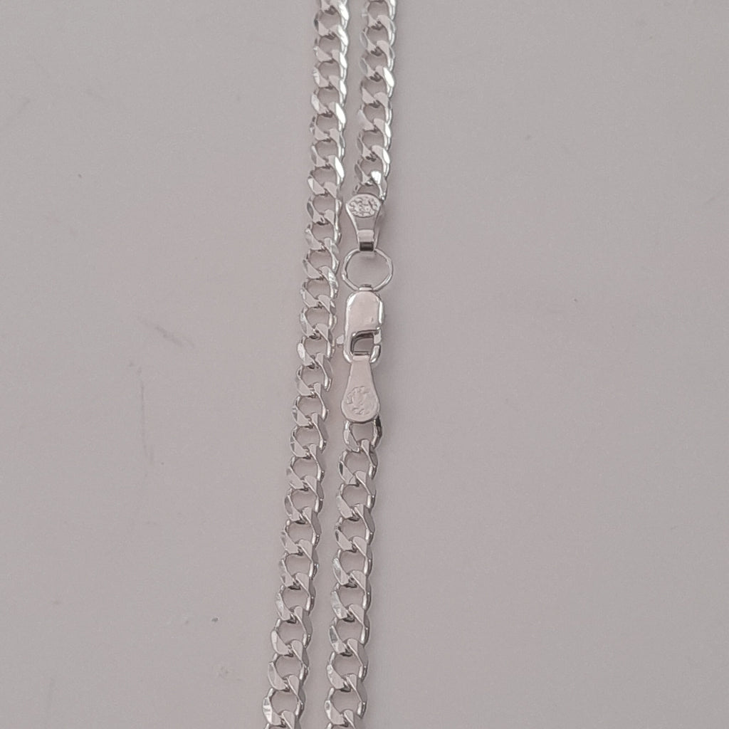 CADENA TEJIDO BARBADO PLATA .925 55 CM 11.8 GR (NUEVO)