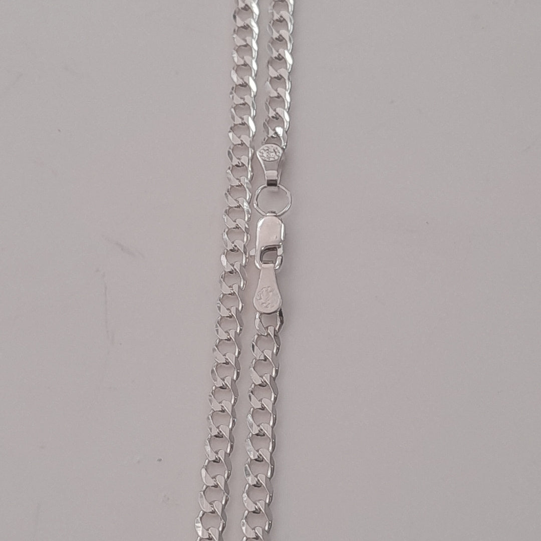 CADENA TEJIDO BARBADO PLATA .925 55 CM 11.8 GR (NUEVO)