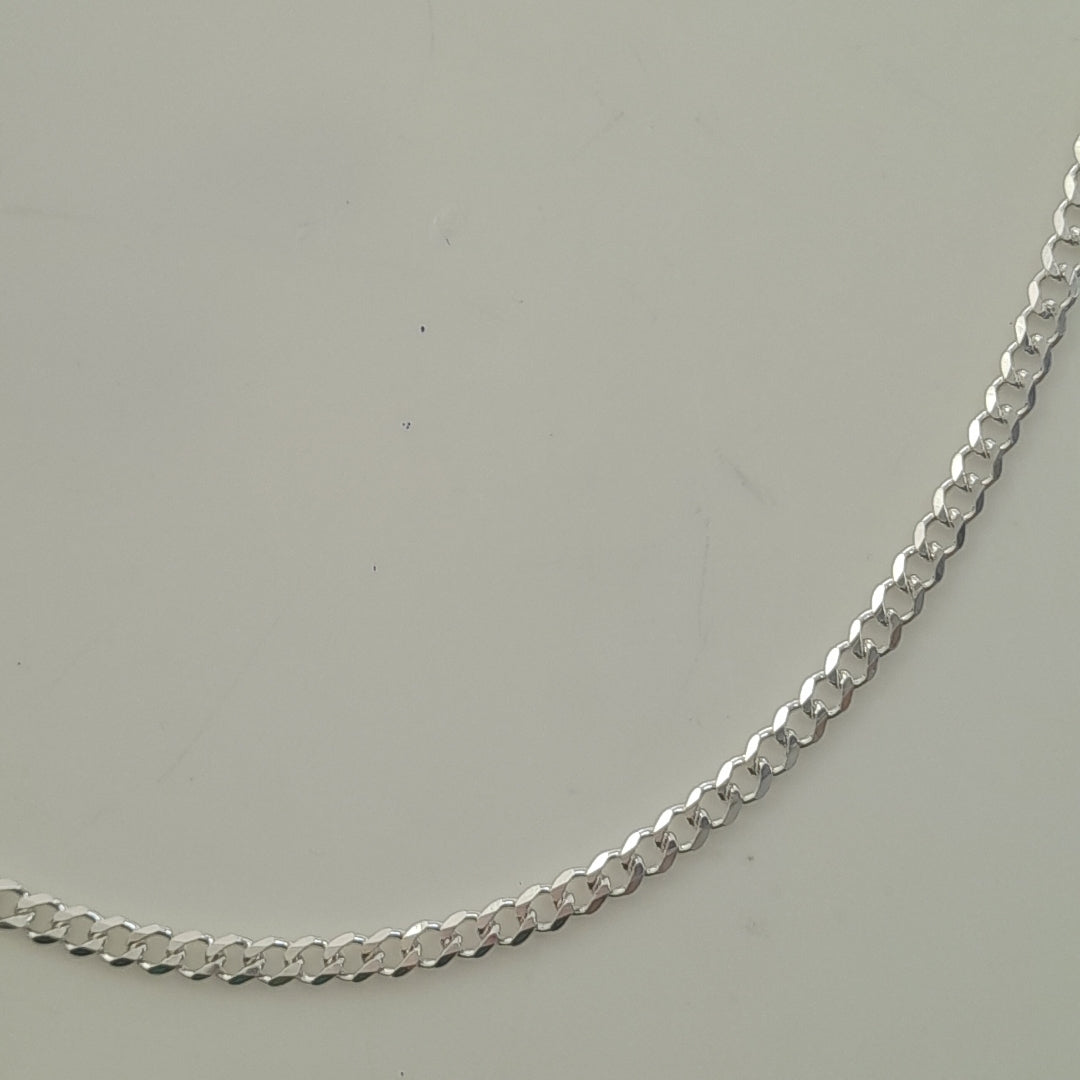 CADENA TEJIDO BARBADO PLATA .925 55 CM 12.8 GR (NUEVO)